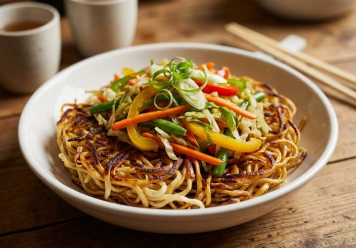 Veg Pan Fried Noodles
