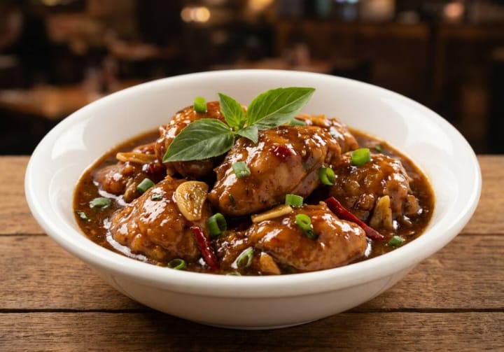 Chicken in Hot Basil Sauce