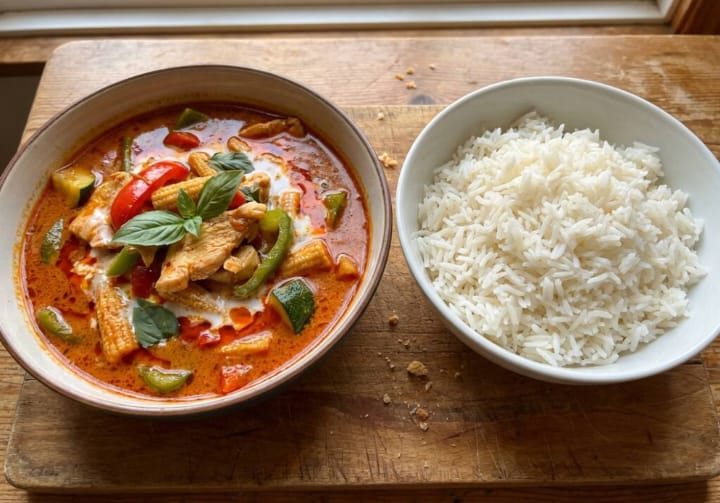 Chicken Thai Red Curry with Jasmine Rice